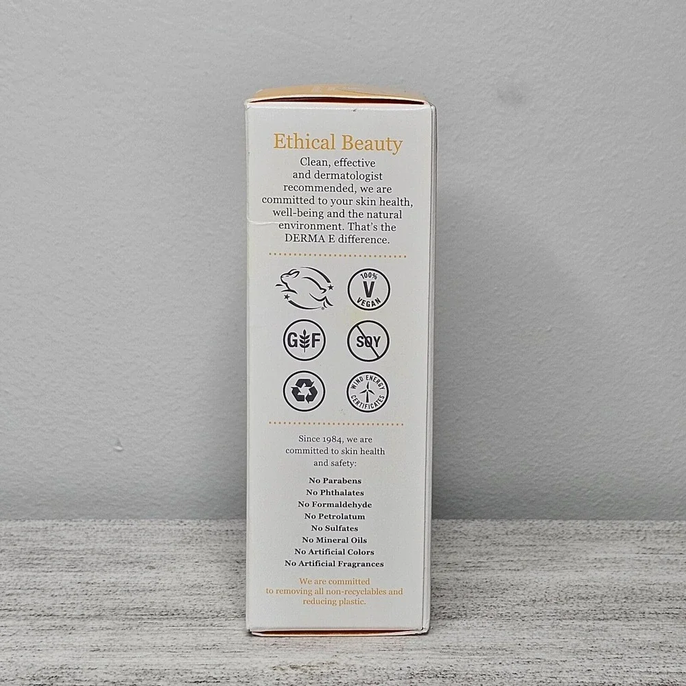 DERMA E‎ Vitamin C Glow Face Oil w/Tumeric Red Raspberry 1 oz Exp 4/27 NEW